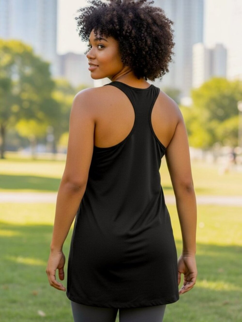 Copperfit Black Scoop Neck Racerback Sleeveless Performance Tank Size 2XL NWT